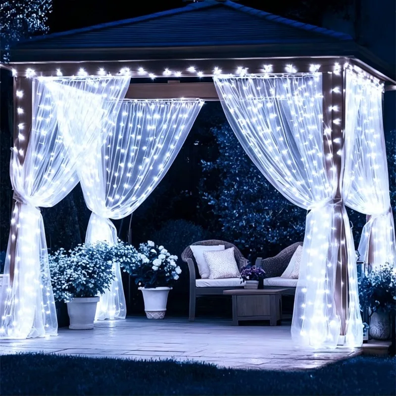 Remote Control Fairy Lights 3/6 Meters USB LED Curtain String Lights for Christmas Home Bedroom Decoration Festive Party