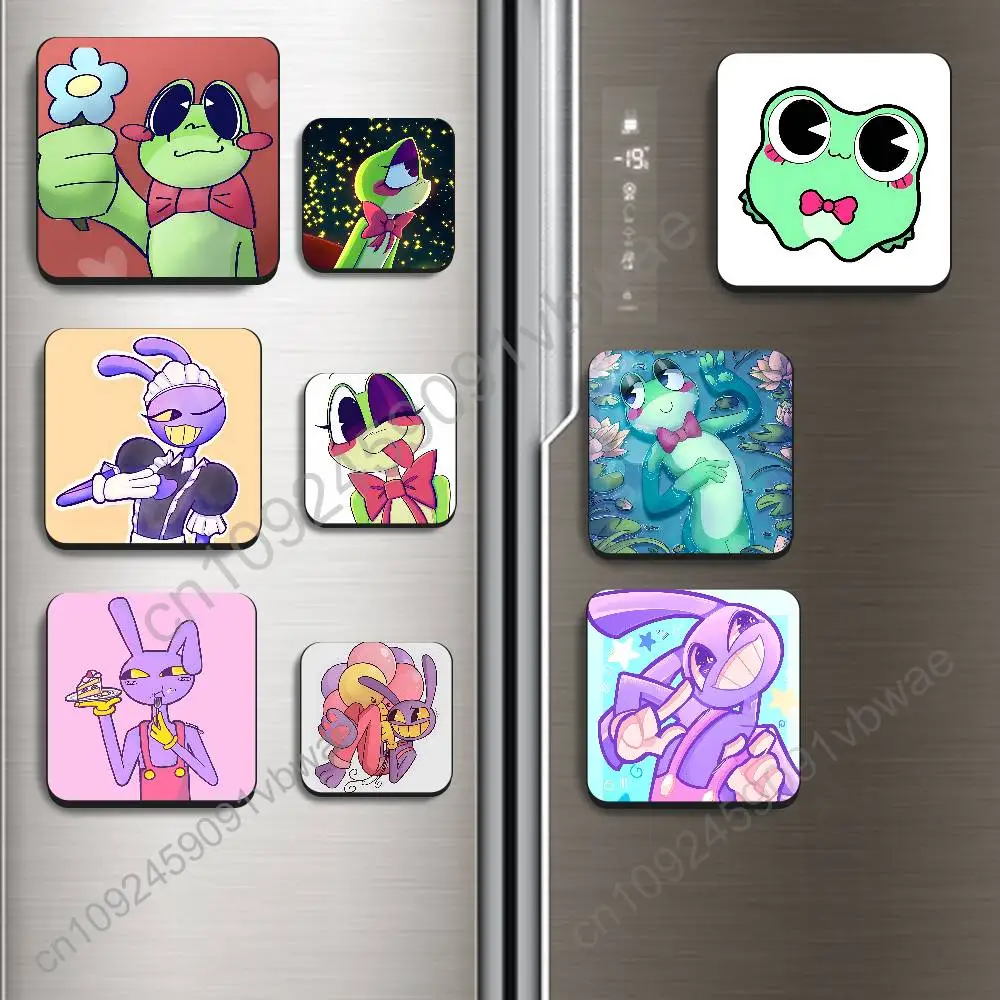 cute Art R-Ribbit Frog Jax Magnetic Sticker Fridge Magnets No Falling Off Fit for Refrigerators All Metal Surfaces Home Decor