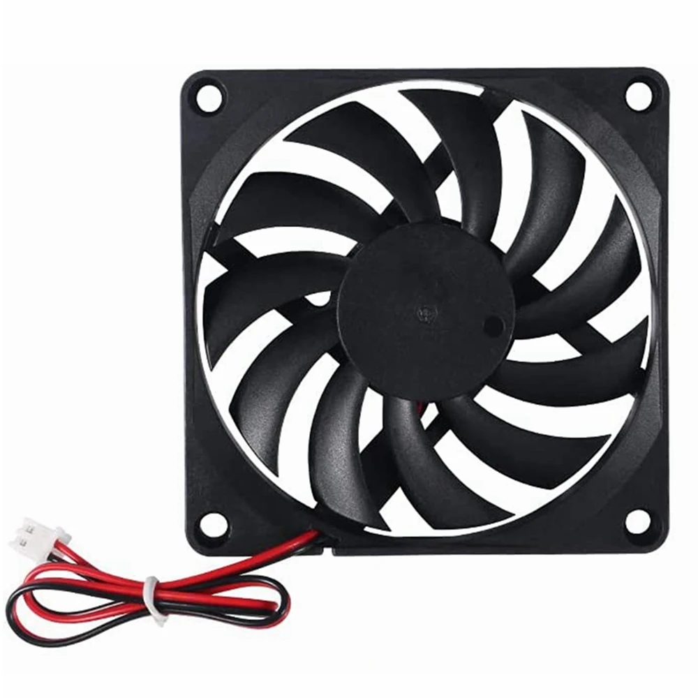 Black Cooling Fan 80mm 5V 12V 24V 80mmx80mmx10mm 8010 Sleeve Bearing DC Brushless Cooling Fan For Computer CUP Cooling Fan