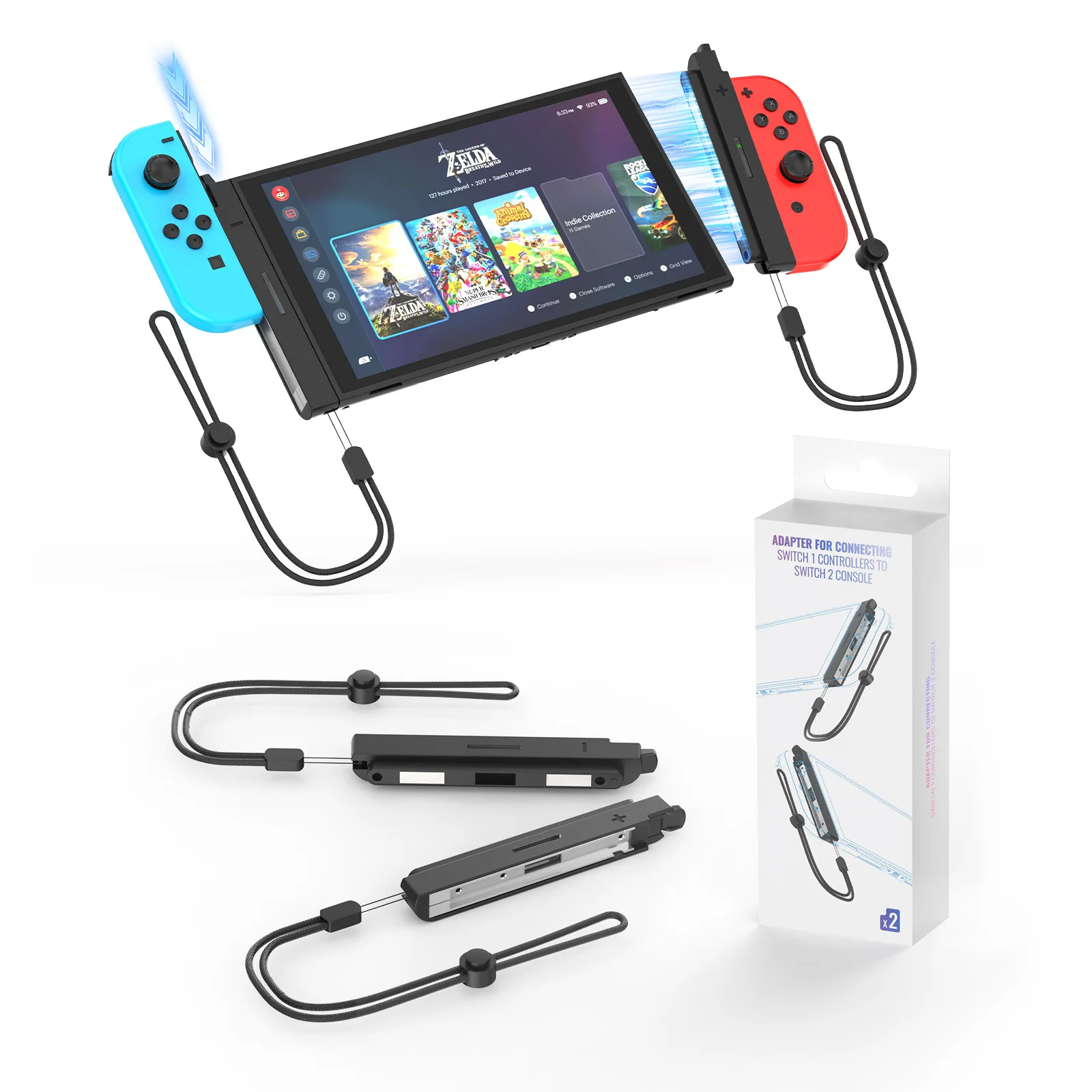 JYS-NS2327 Adapter for Switch 1 First Generation Handle Adapter for Switch 2 Host Handle Connector Game Accessory