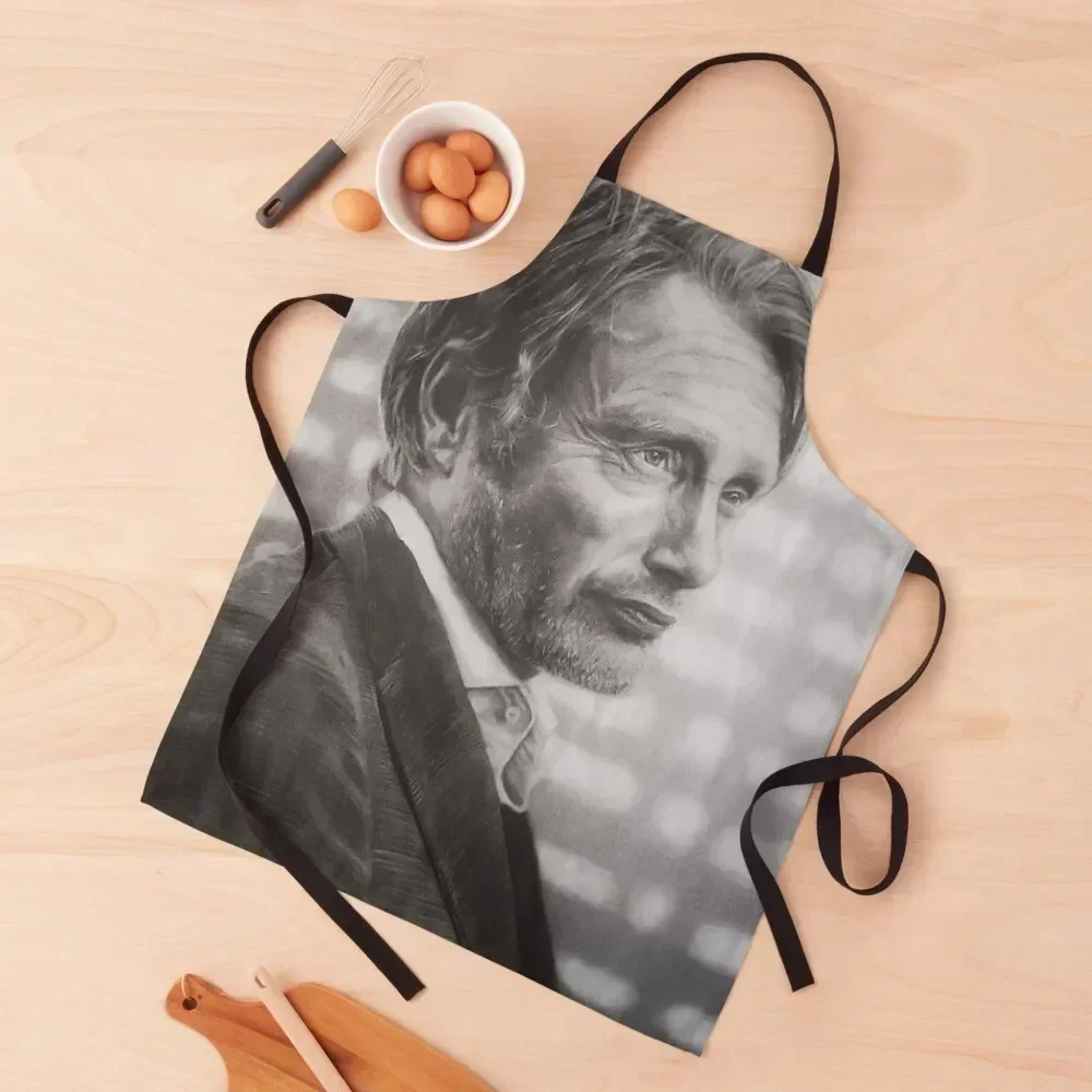 

Mads Mikkelsen Apron waiter Household Items Kitchen Special Accessories kitchen gadgets Apron