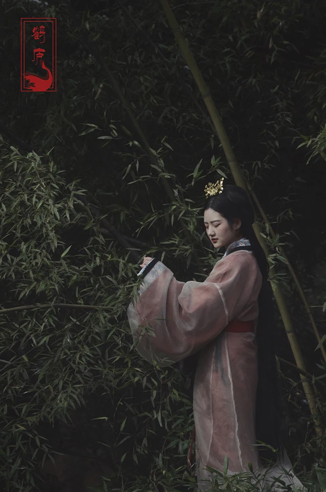 Ch Hanfu Original Style Long Tail Curved Skirt Three-Layered Dress Cotton 80% Polyester 20% Women's Traditional Chinese Clothing