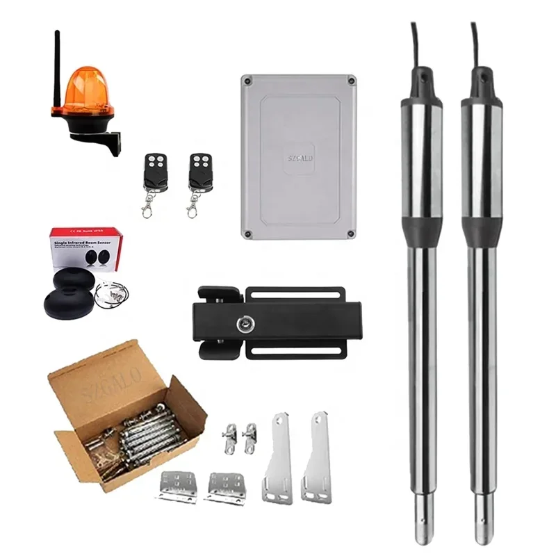 Double Leaf Swing Gate Opener Kit 300kg Automatic Electric Swing Gate Actuator Operator Garage Door Access Control