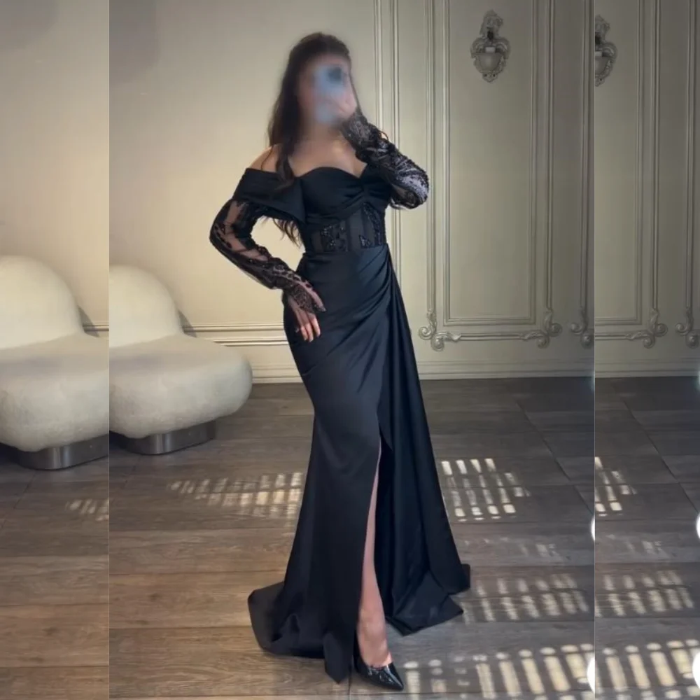 

Длинные платья Charmeuse с открытыми плечами и блестками по индивидуальному заказу, женские вечерние элегантные блестящие вечерние платья на заказ