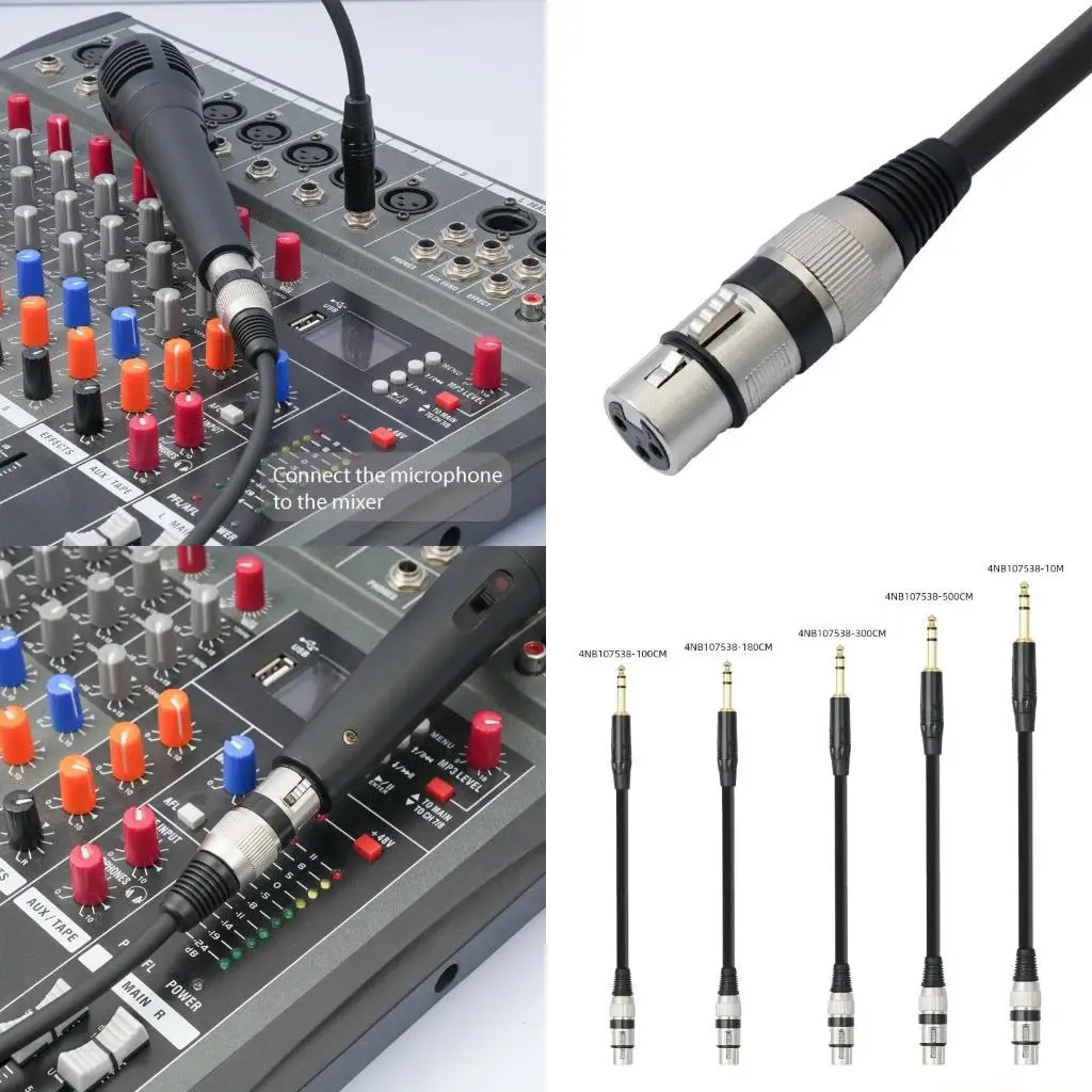 F62C Heavy Duty 6.35mm (1/4inch) TRS to XLRCable Suitable for Active Speaker