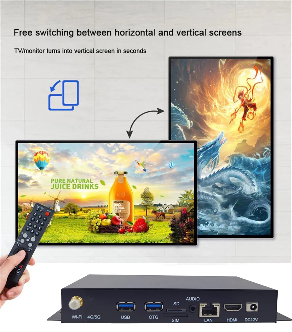RK3588 Android 4K UHD HD-MI OUT und IN 4G Player mit 4+64G Wide-Area-Netzwerk CMS Digital Signage Media Player – Detail 7