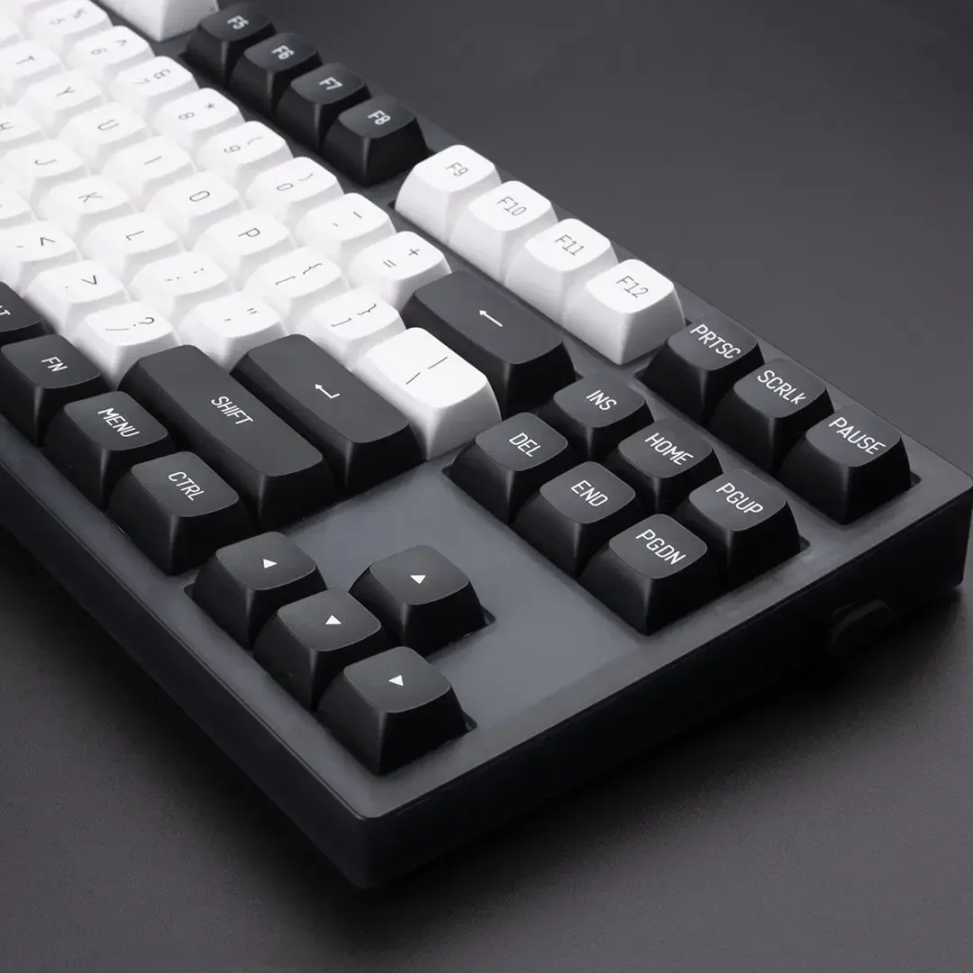 149 Keys Minimalist White Black  Keycaps For Mx Switch Mechanical Keyboard Similar Cherry Profile Double Shot ISO Keycap DIY