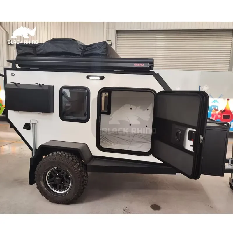 Small Teardrop RV Trailer for Campers Vehicles Motorhomes RV Caravan China Mini Fiberglass Travel Trailer Sale