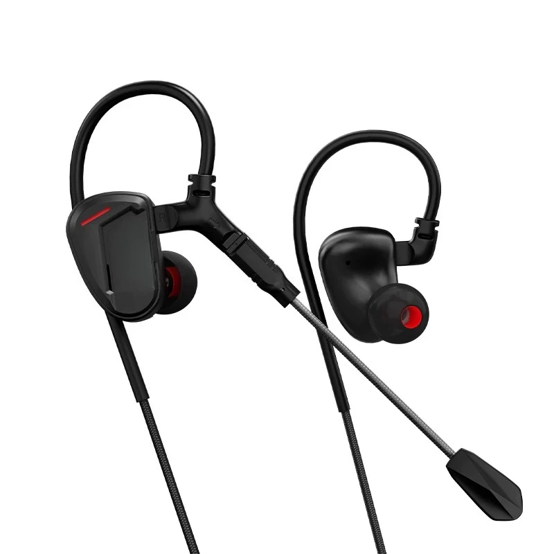 Professional Gaming In Ear Wired Earphone With Microphone, Vibration 2M Cord For CVJ Blade Shadow 3.5 Plug