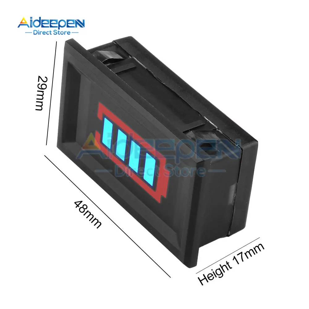 Probador de batería de plomo y ácido, 12V, 24V, 36V, 48V, 60V, 72V, 4S, 8S, 10S, 13S, 17S, 20S, batería de litio y hierro, LED, indicador de capacidad impermeable