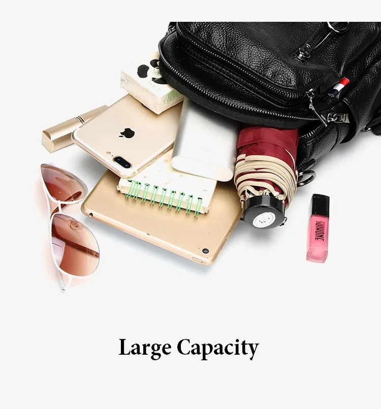 Borse a tracolla da donna in stile coreano Zaini casual da donna in pelle Borsa da scuola per ragazza Borsa da viaggio da donna Zaini femminili