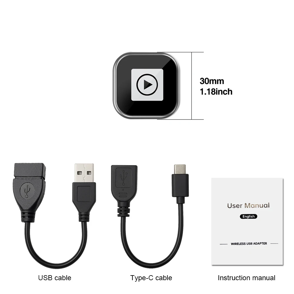 Wireless Android Auto Carplay Box/Adapter Carplay AI Box Convert Wired To Wireless Smart Box Auto Connect for Factory Wired Cars