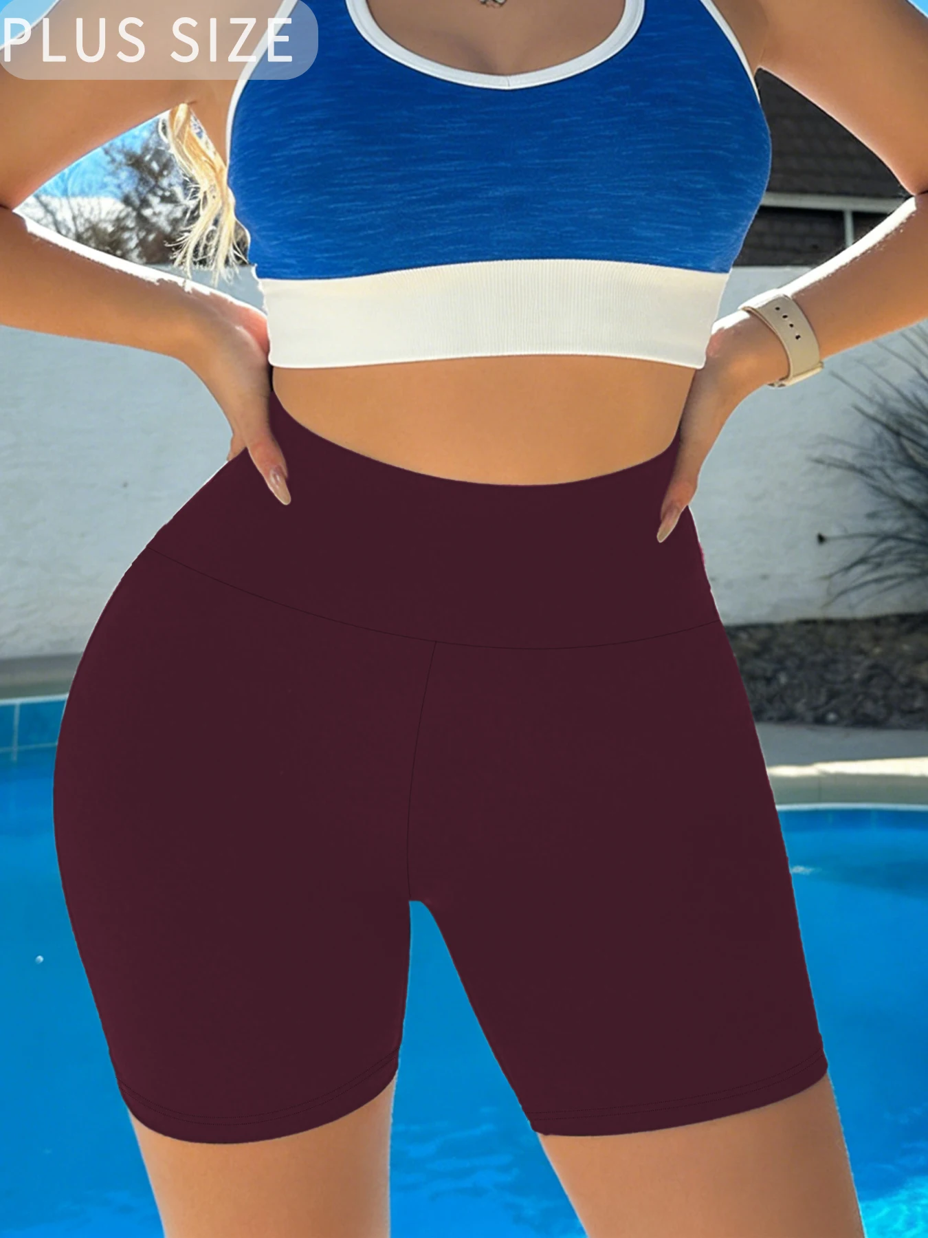 

Plus Size High Waisted Biker Shorts for Women Super Soft Tummy Control Yoga Running Workout Home Lounge Wear