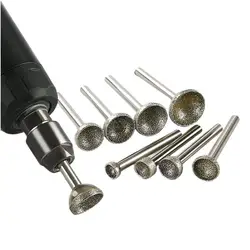 1Pcs Mounted Point 10-25mm Head Diameter Spherical Concave Head Bead Coarse Grinding Bit for Jade Amber Stone Beeswax