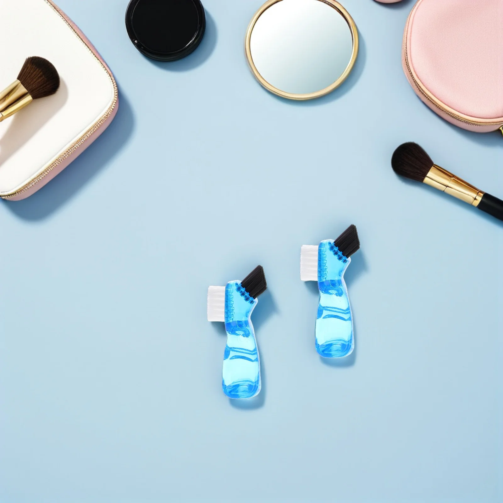 

6Pcs False Teeth Brush Dual Sided Denture Cleaner for Retainers Devices Travel Dental Cleaning Tool with Firm