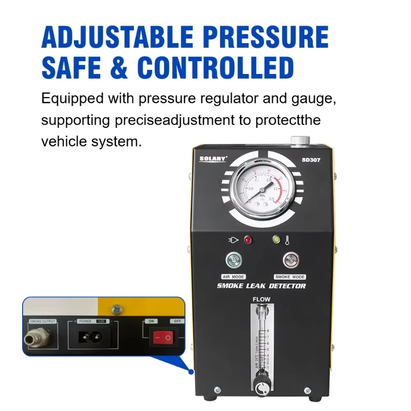 SD307 DC12V 65W Vehicle Smoke Evap Intake Pipe Leakage Detector Diagnostic Tool Metal Construction