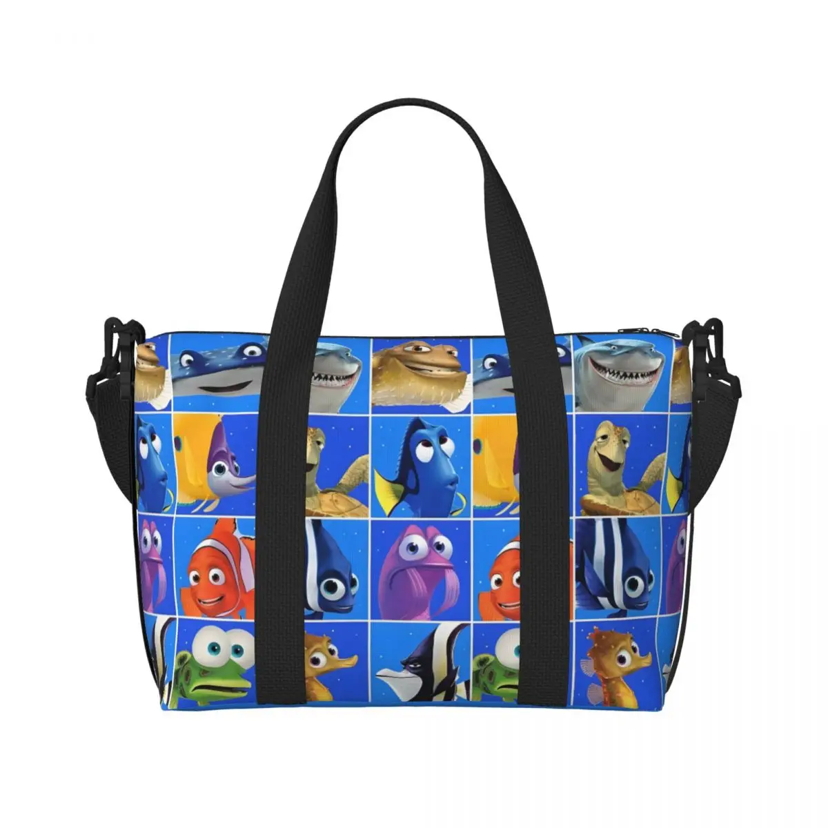 

Пользовательские поиск продуктов Nemo, сумки-тоут для покупок, женские сумки большой емкости с рыбой и героями мультфильмов, пляжные дорожные сумки для спортзала