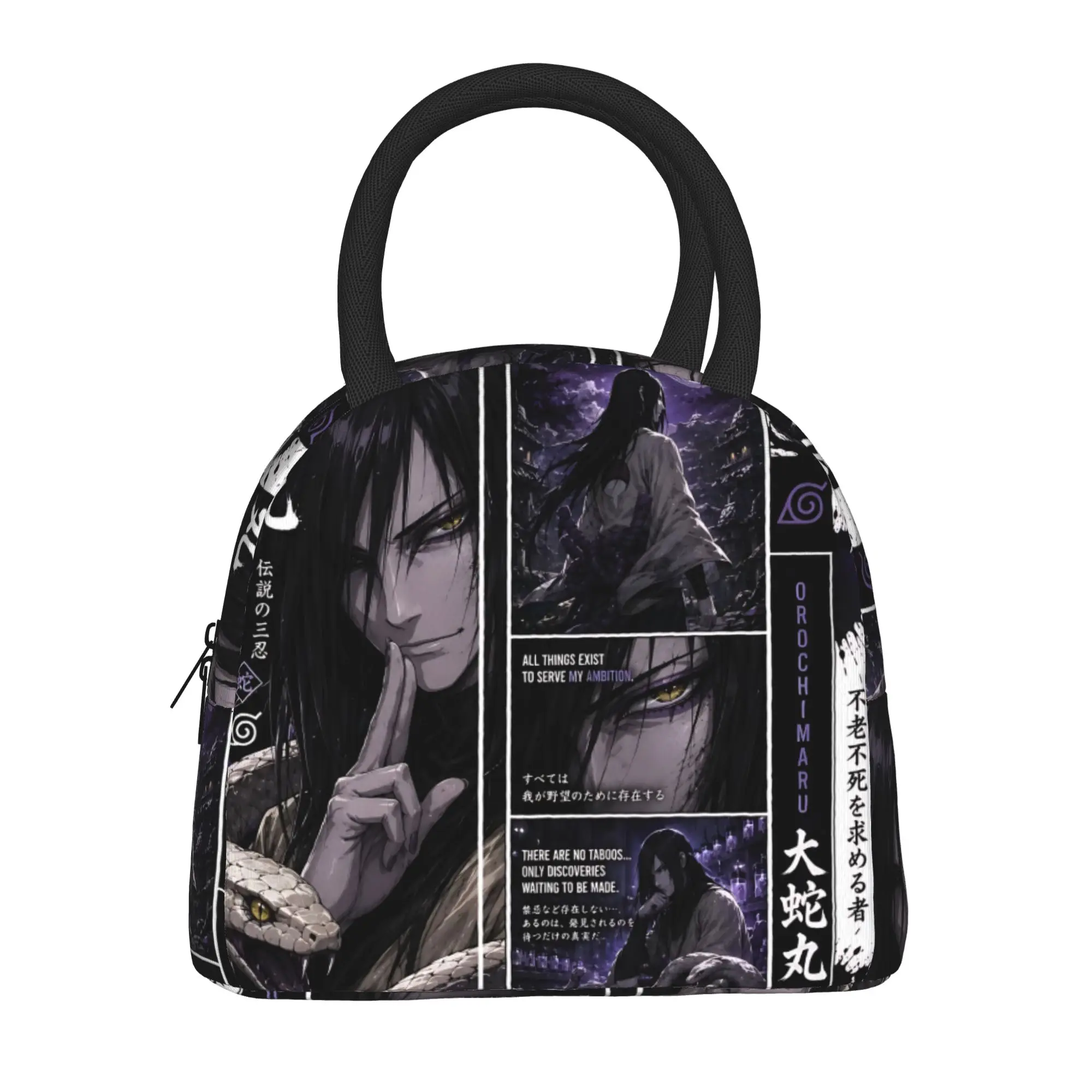 Naruto Anime Theme Handbag Insulated Lunch Bag Ice Pack Rice Bag  bolsa Student Bento Lunch Handbag