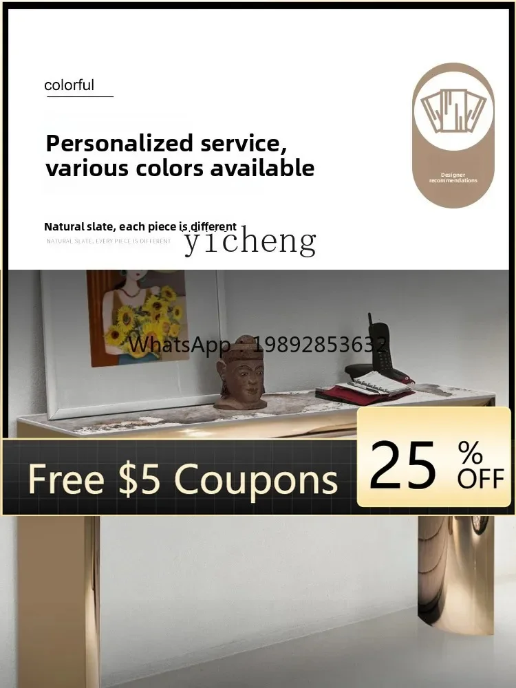 

O3-27 Entrance Tle Glossy Rock Plate High-End Entryway Corridor Aisle Stainless Steel Entrance Tle