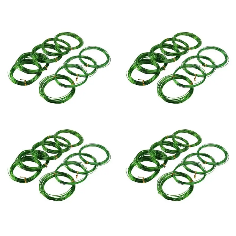 LICE-36 Rolls Bonsai Wires Anodized Aluminum Bonsai Training Wire With 3 Sizes (1.0 Mm,1.5 Mm,2.0 Mm),Total 147 Feet (Green)