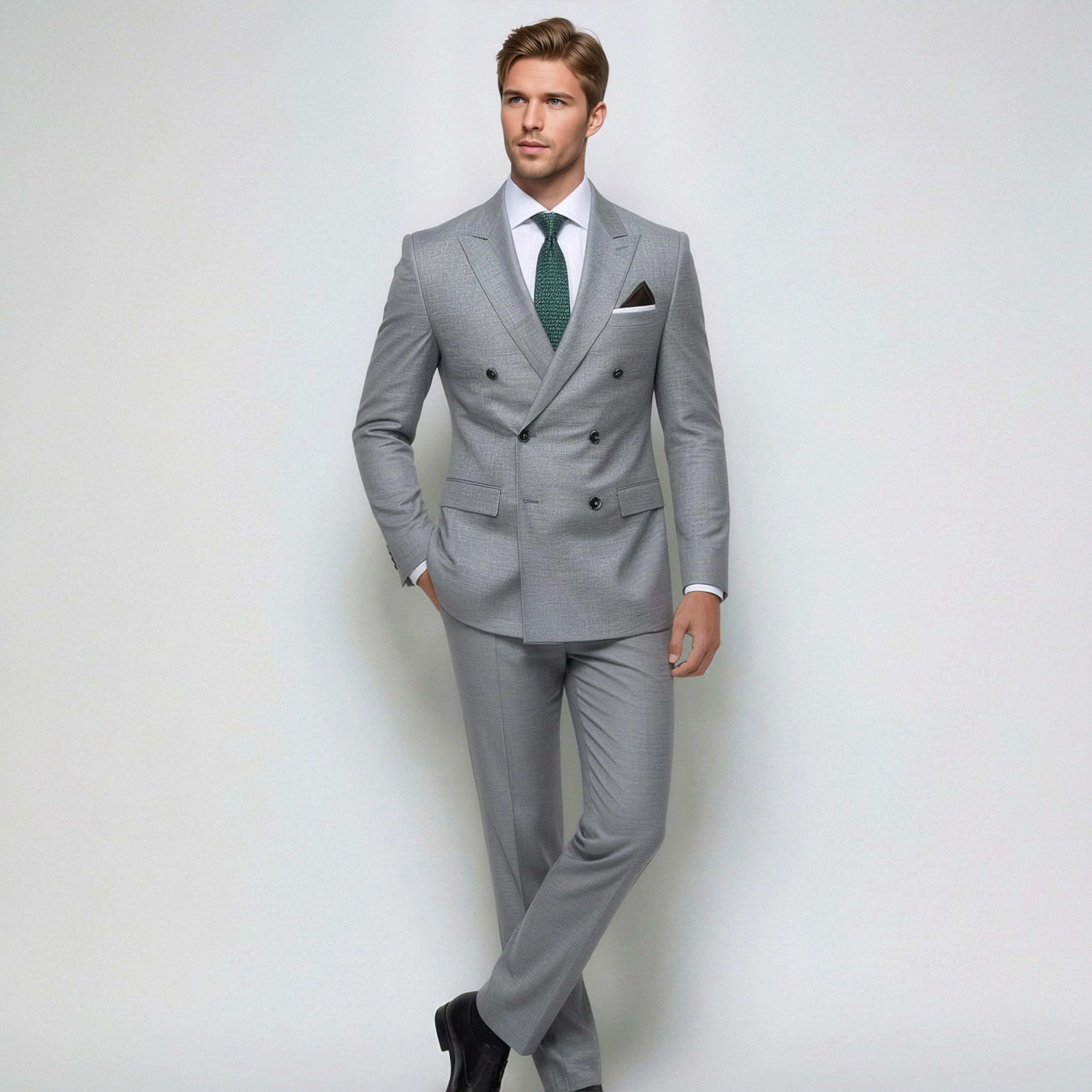 

OPEODLY Men's Slim Fit 3 Piece Tuxedo Suit - One Button Blazer Jacket Vest Pants Set for Formal Wedding And Business Occasions