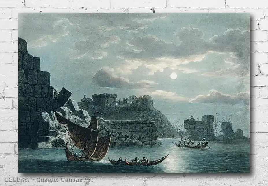 

Ottoman Vintage Travel Canvas Poster - The Island of Tortosa Custom Size Wall Art Home Room Decor
