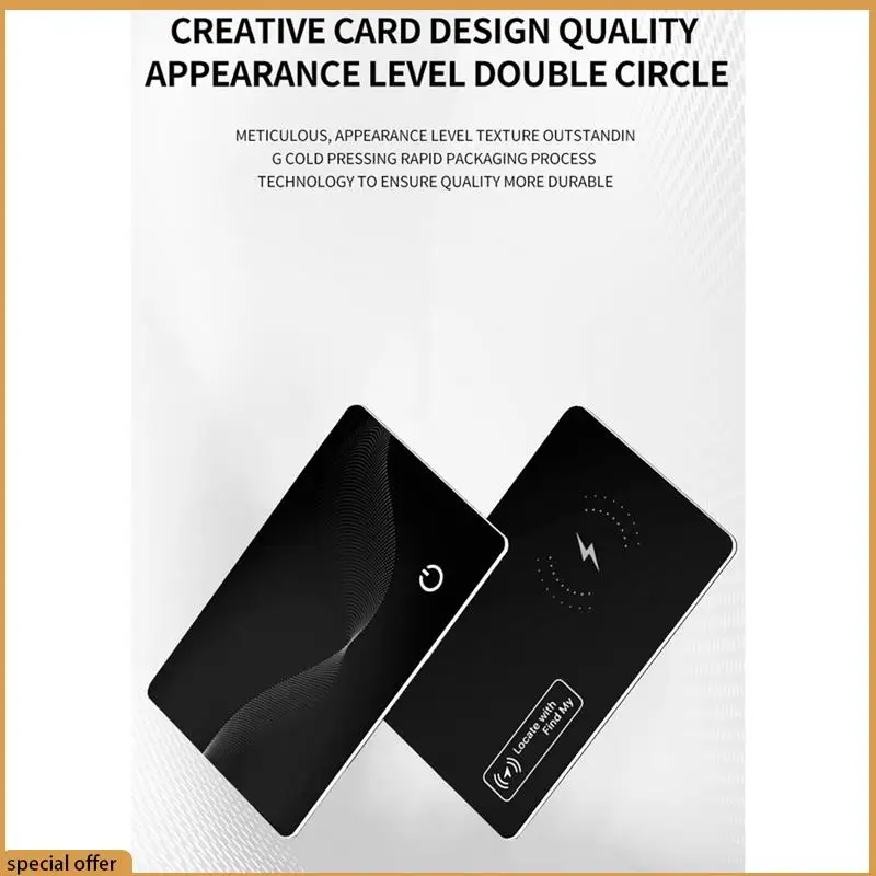 A68Z Anti-Loss Location Tracking Card GPS Locator Smart Tag Support Wireless Charging