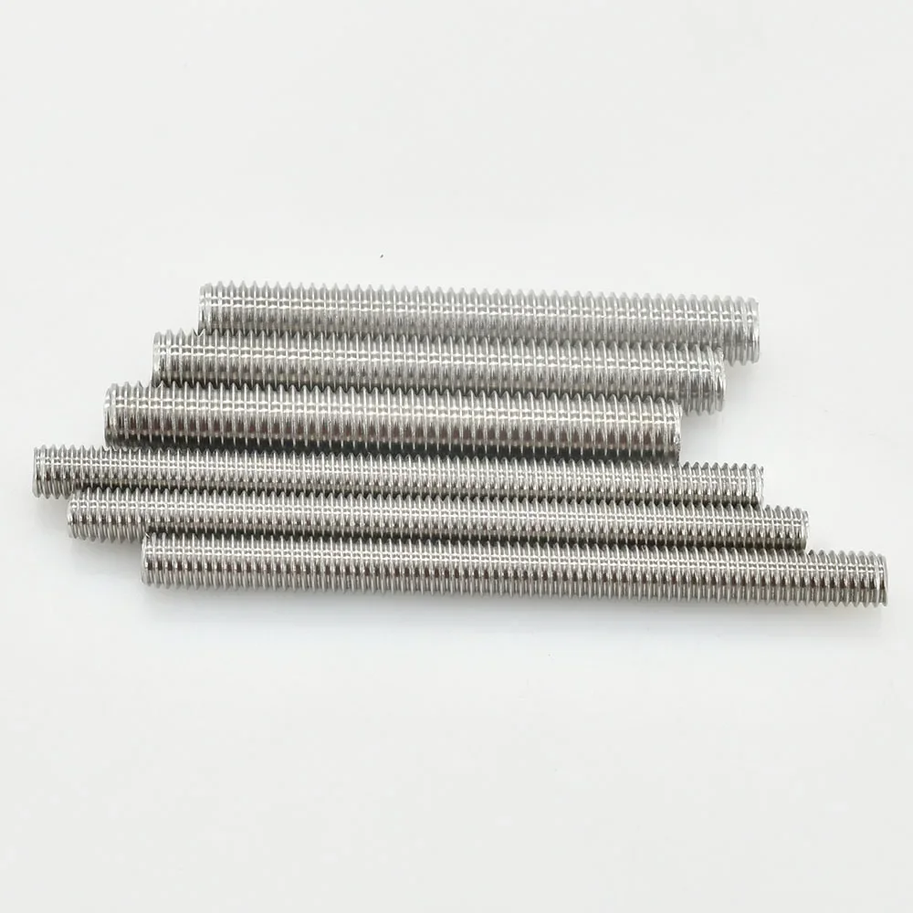 M3 M4 M5 M6 304 Stainless Steel Full Threaded Rod Fully Metric Thread Rods Screws Bolt Stud Length 20mm 60mm 150mm 200mm 500mm