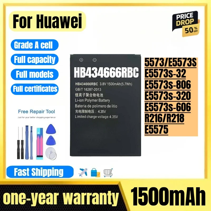 HB434666RBC for Huawei 5573/E5573S/E5573s-32/E5573s-806/E5573s-320/E5573s-606/R216/R218/E5575 Router Phone Battery Replacement
