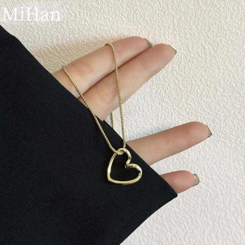 

Mihan Trendy Jewelry Popular Simply Design Style Heart Metal Earrings For Women Party Gifts Fine Accessories Dropshipping