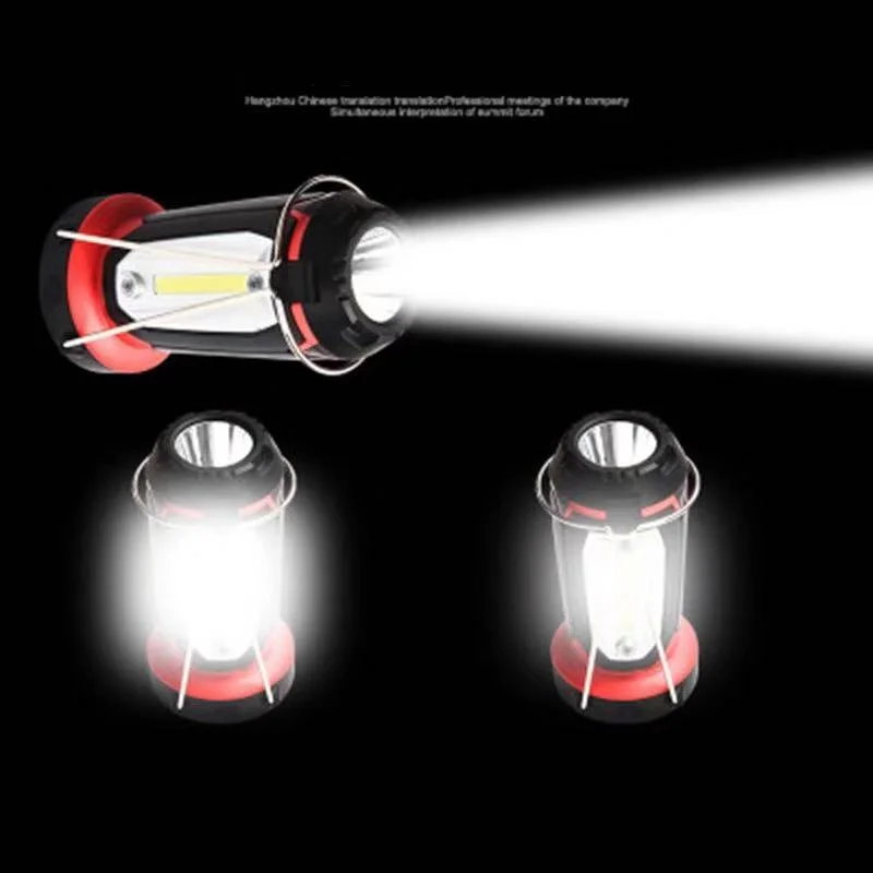 휴대용 접이식 COB LED 투광 조명, 다기능 토치 검사 핸드 램프, 캠핑 손전등, 작업 조명, 회전 랜턴