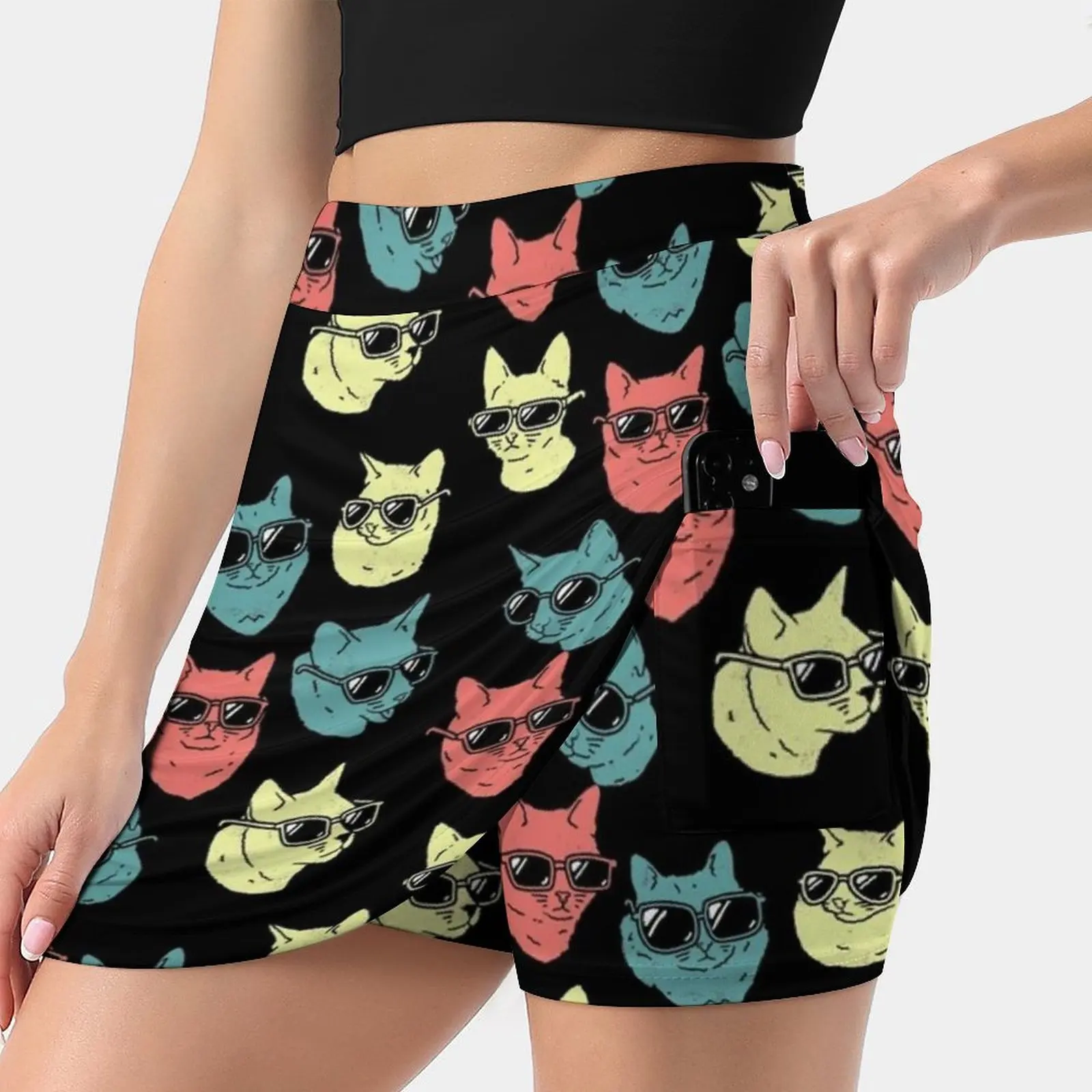 

Cat Shirt Women's skirt Y2K Summer Clothes 2022 Kpop Style Trouser Skirt With Pocket Cat Cat Cats Kitty Kitty Cat Art Cat Lover