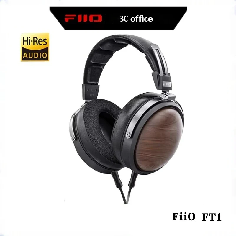 FiiO FT1 HIFI Wired Headphones Walnut Wood Earphones 60mm Dynamic CCAW Nanowood Fiber Composite Diaphragm PC Game  Headphones