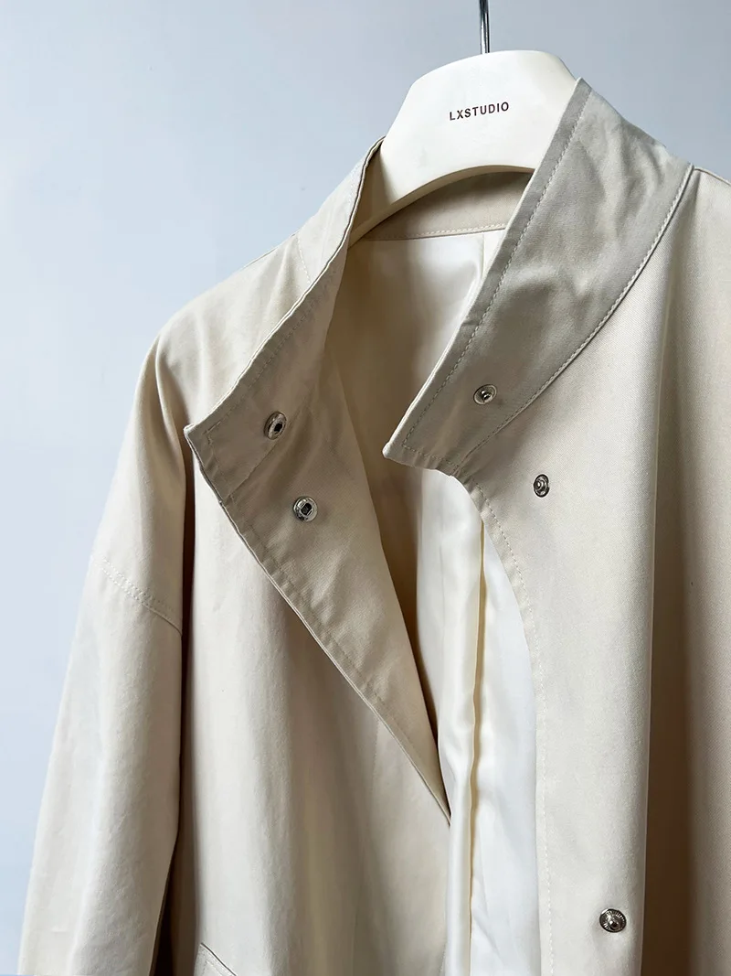 LANMREM Temperament Short Trench For Women Lapel Single Breasted Solid Color Pockets Design Coat 2026 Spring Autumn New 2Z2225 36 IMG_4137(20230920-001422).jpg