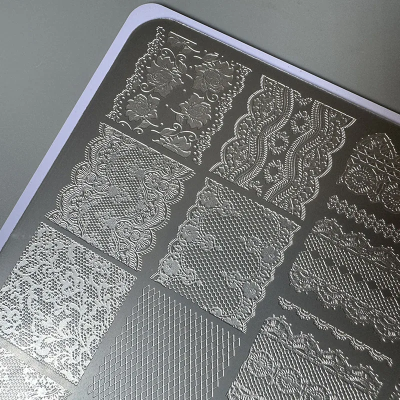 XMQ NAIL ART STAMPING PLATES LACE FLOWER TEMPLATES IMAGEPLATE TOOLS