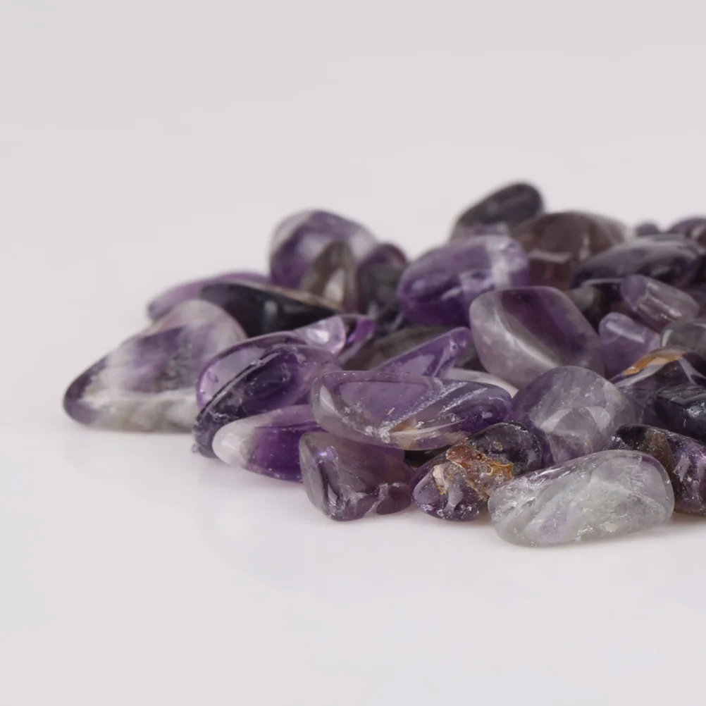 4 Pcs Amethyst Gravel Garden Pebbles Fish Tank Purple Crystal Rocks for Aquarium Stone