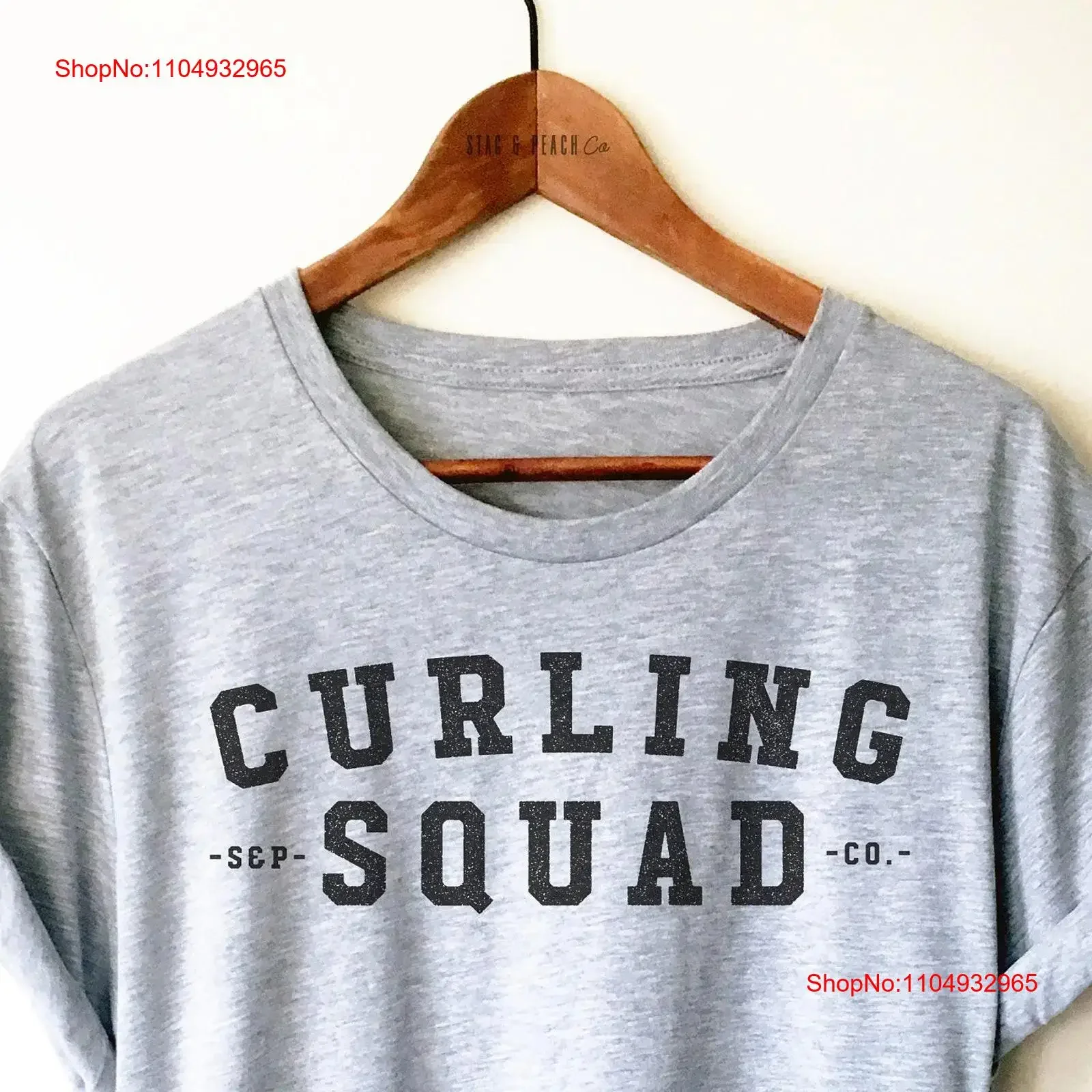 

Curling T Shirt Funny SporT Squad Curl Player vintage Washed Top For Everyday Wear graphic Casual Comfortable homme Slightly