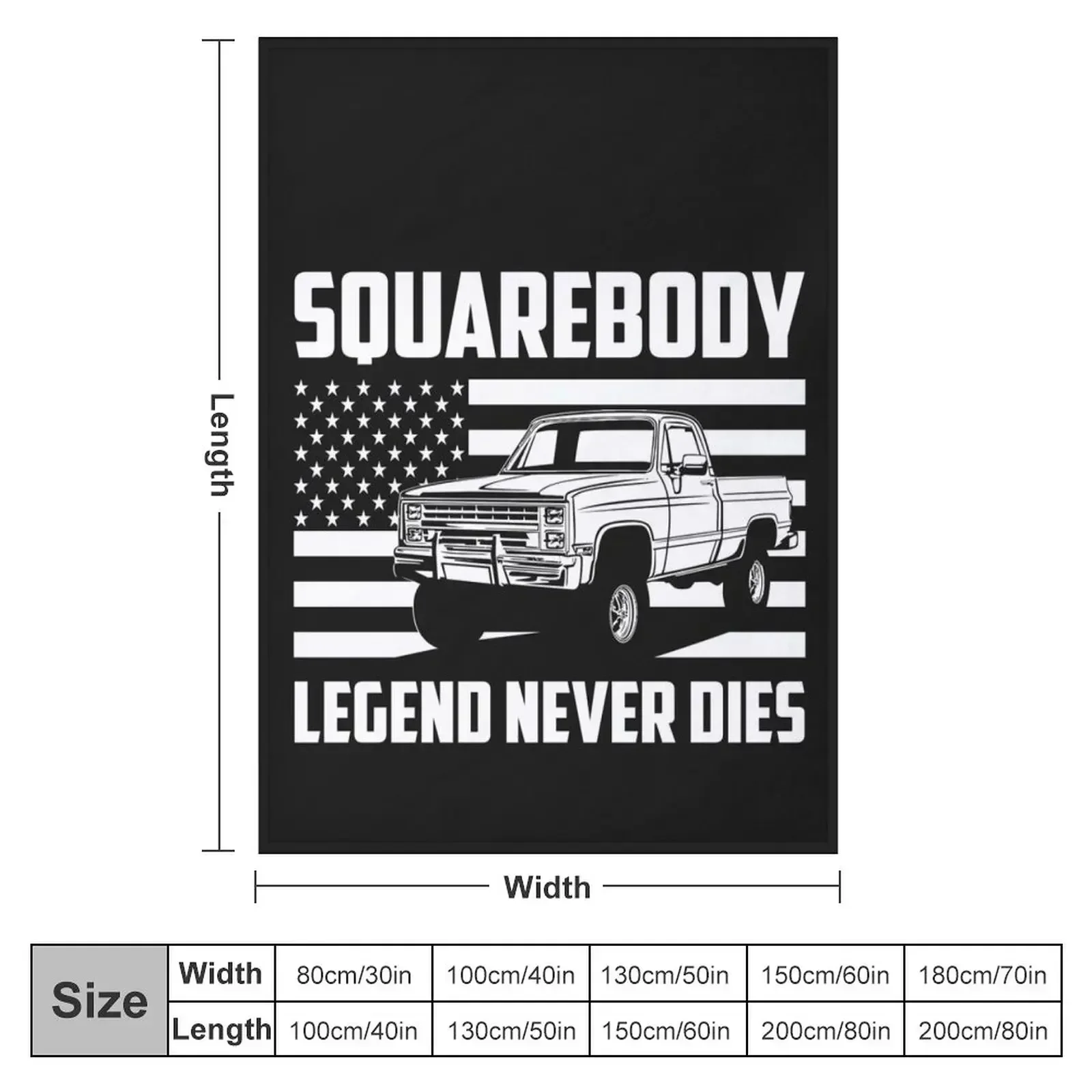 Squarebody Legend Never Dies Classic Square Body Pickup Truck Throw Blanket Quilt manga for winter Soft Blankets