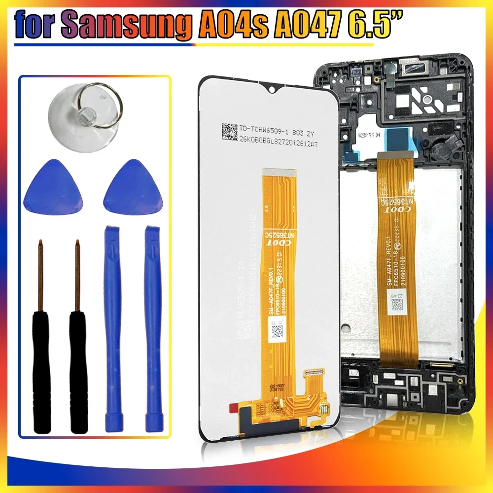 

Tested LCD for Samsung Galaxy A04s A047F LCD Display Touch Screen Digitizer Replacement for Samsung A04s A047F/DS LCD Display