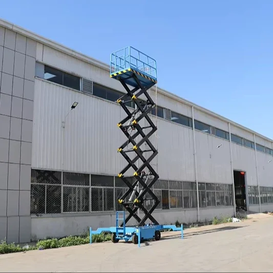 YG Customized 6M 8M 10M 12M Scissor Lift Table Aerial Work Platform Mobile Electric Platform For Warehouse Stacking And Facili
