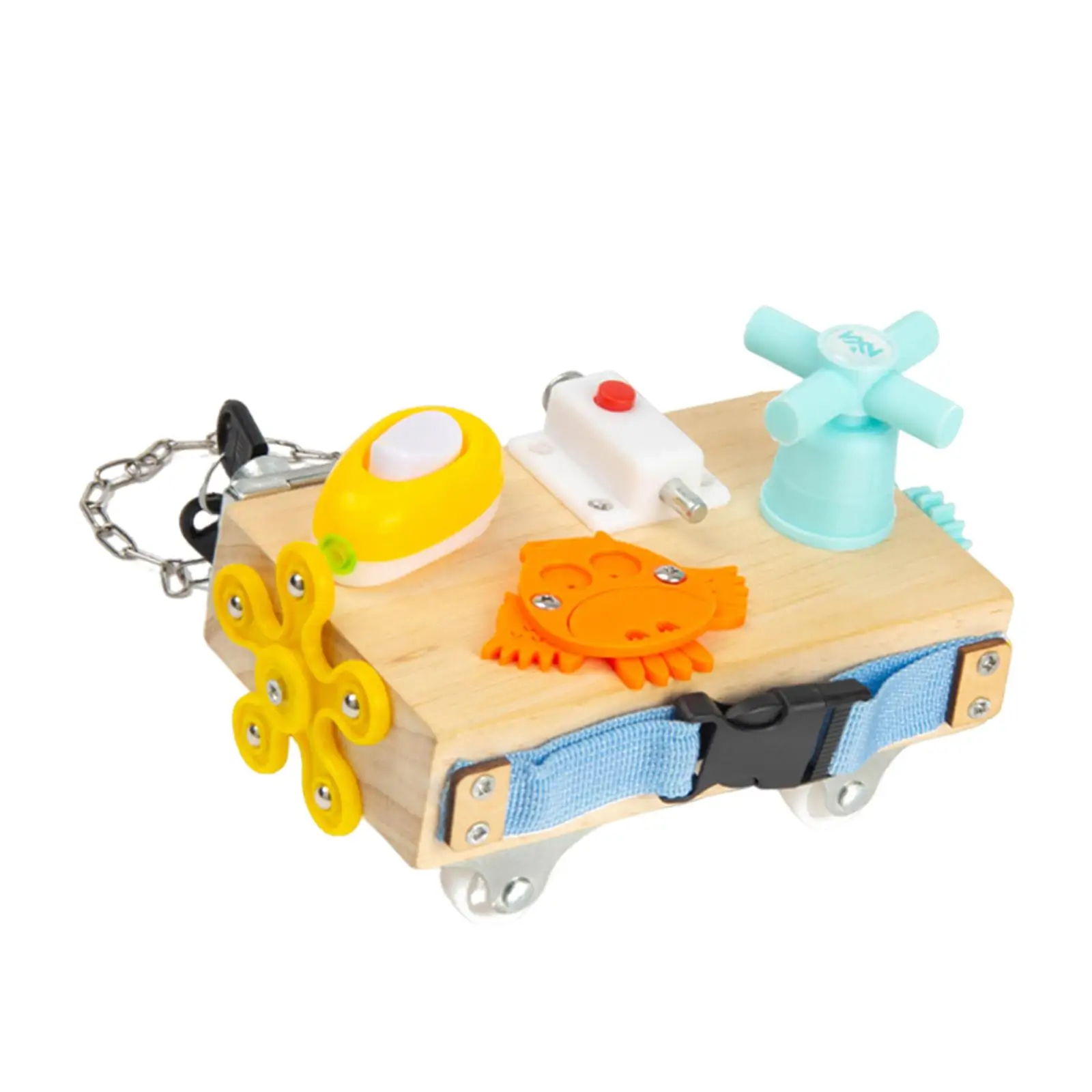 Wooden Busy Board Multifunctional Activity Board for Boys Girls Toddlers
