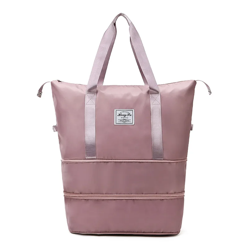 AOTTLA-Bolso de viaje para mujer, bolsa de hombro informal de calidad con doble cremallera, bolso de expansión, bolso femenino grande, bolso de