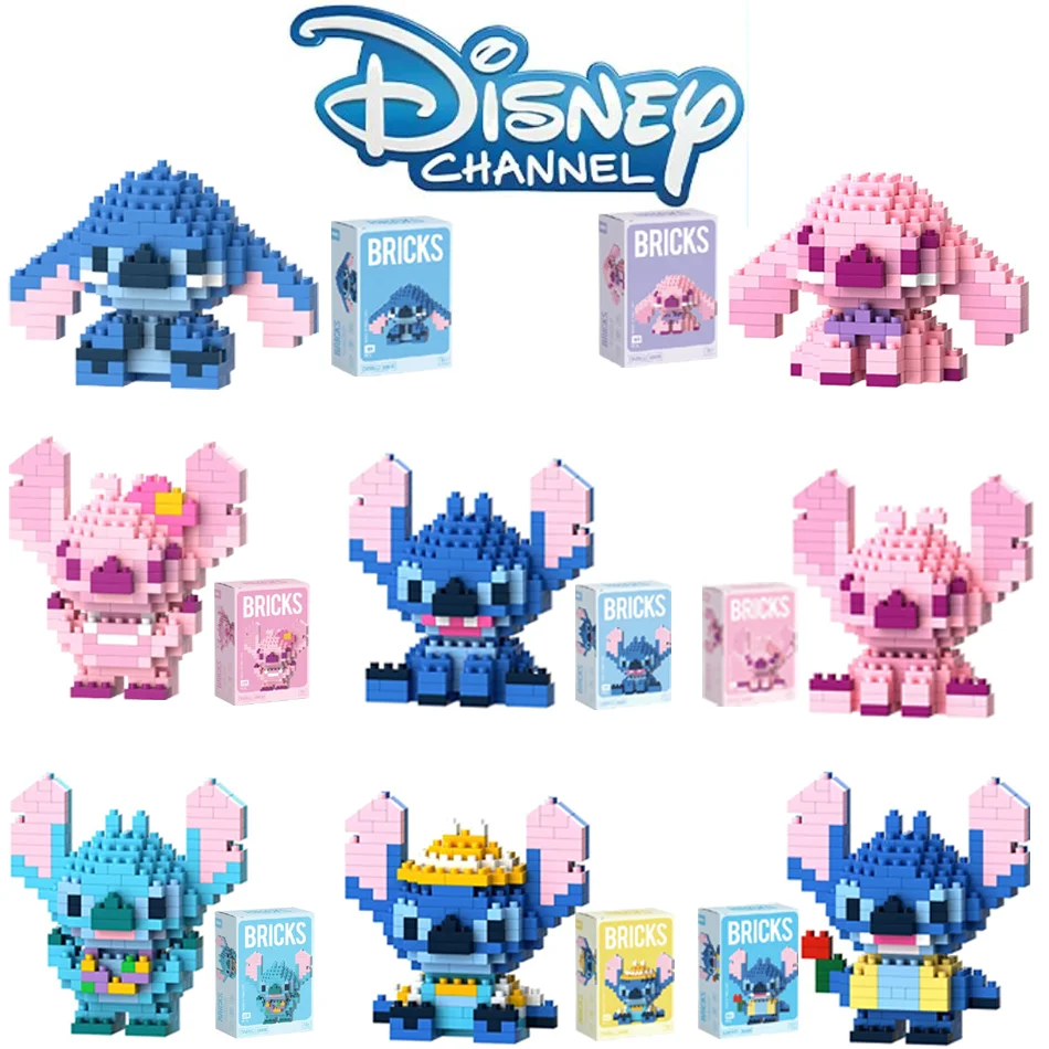 

Disney LiLo Stitch Toys Building Block Angel lega Cartoon Character Assembled Model Toys For girl Children Birthday Gifts