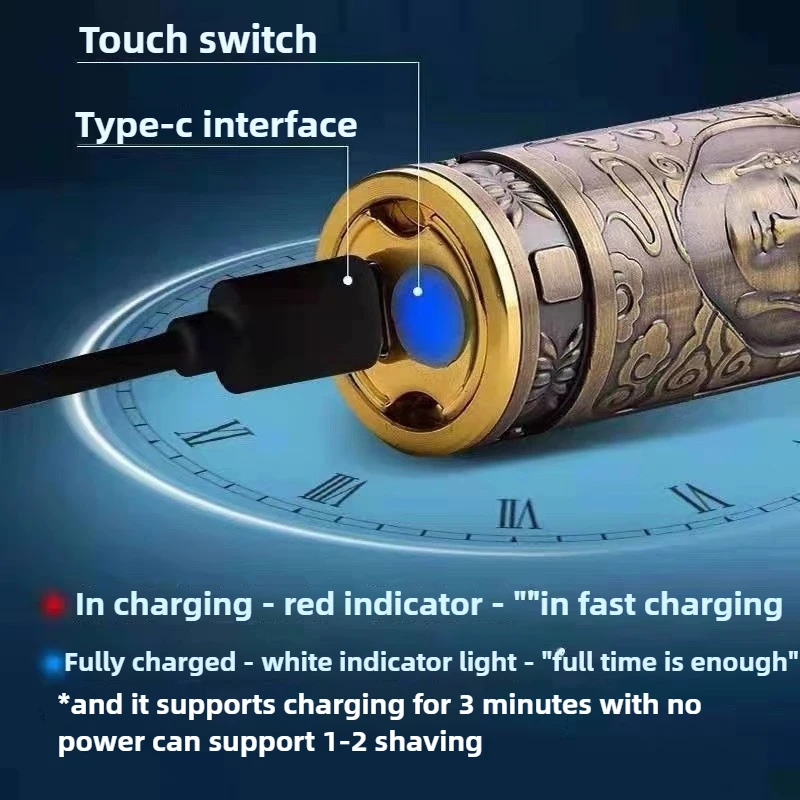 Men's Electric Razor Full Body Wash Mini Travel New Portable Razor ABS Zinc Alloy Material Dry Wet Double Shaved Floating