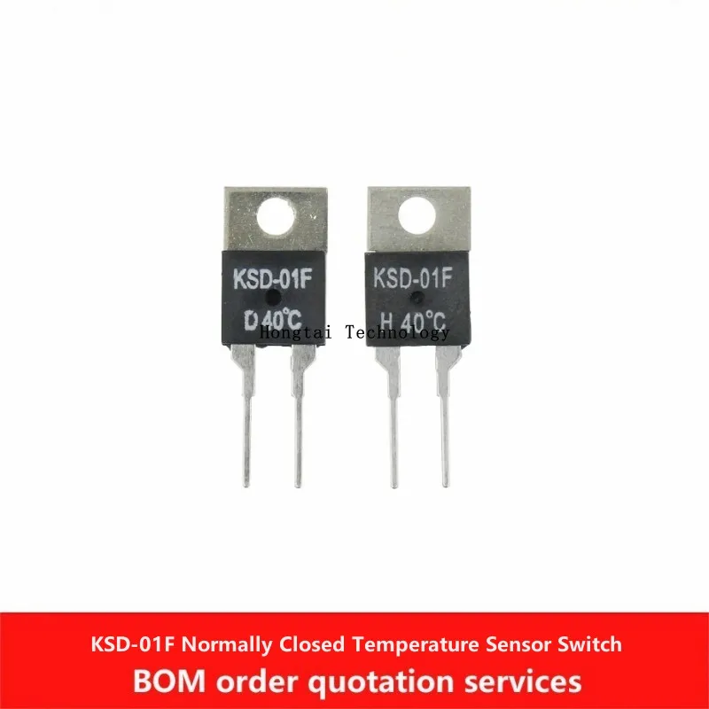 KSD-01F Temperature Switch D0/15/30/40/50/60/70/80/90/95/100/125/135C-150 Degree 2A 250V Normally Closed Temperature Sensor