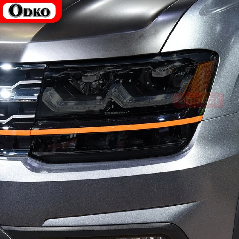 

Для Volkswagen VW Atlas Teramont 2017-2019 автомобильные фары, черная защитная пленка, задний фонарь, прозрачная наклейка из ТПУ, аксессуары
