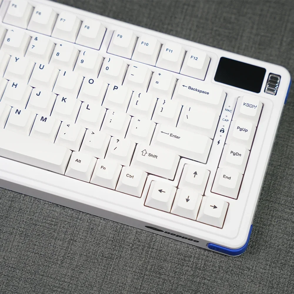 Minimalist white theme Original height PBT sublimation keycap Mechanical keyboard 61/68/75/980