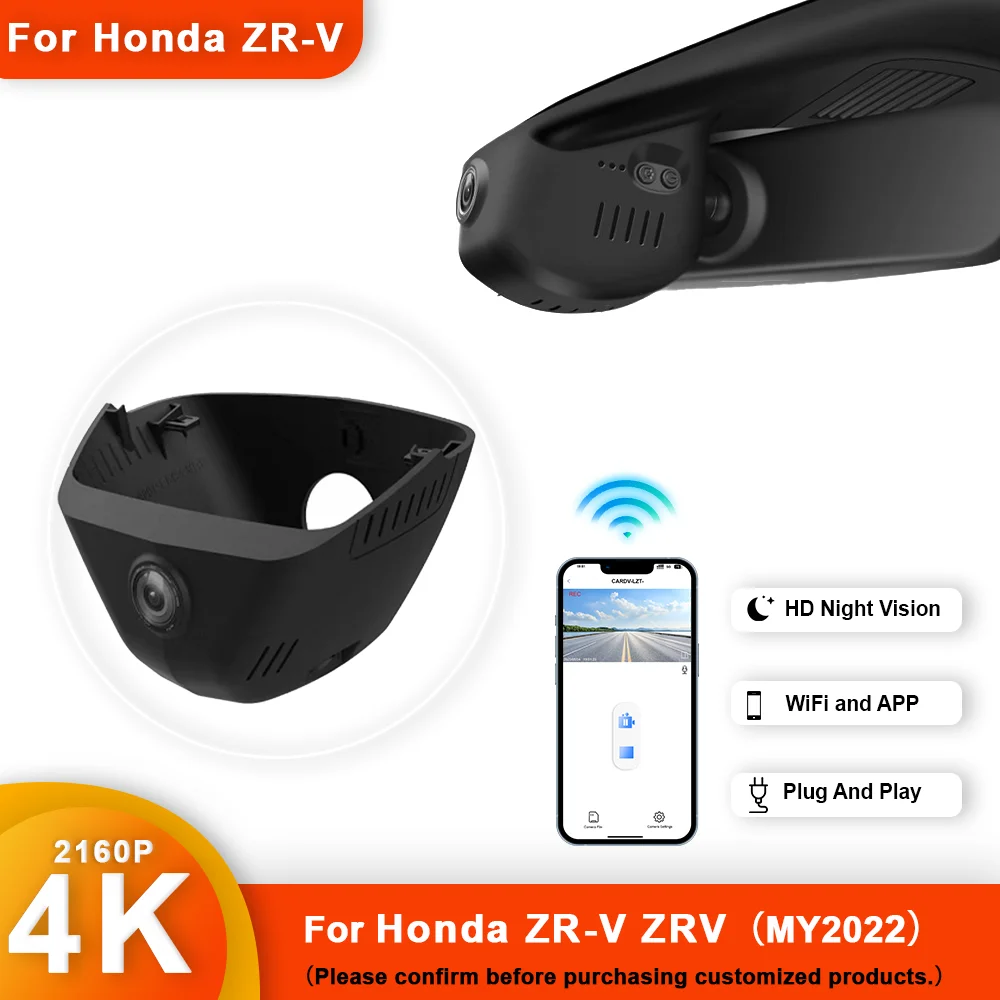 

Customized Dash Camera for 2023 2024 HR-V HRV HR V 3rd Gen Honda US/EU version / ZR-V ZRV 4K Dash Cam for Honda Car Model