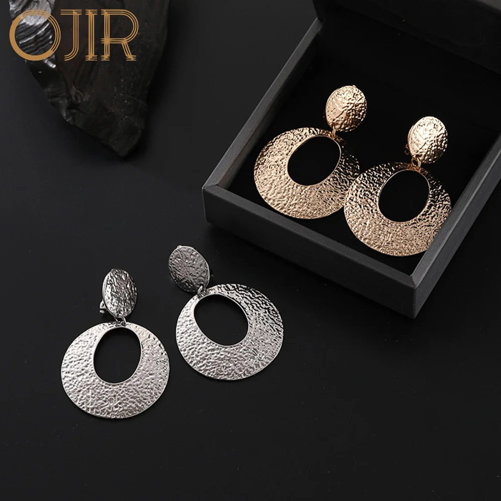 Vintage Hanging Clip Earrings for Women Korean Fashion Suspension Pendientes Goth Jewelry Aesthetic Ear Accessories Wholesale