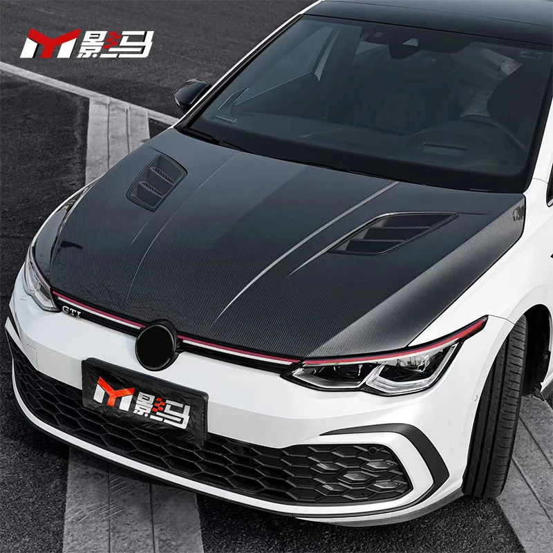 

Капот двигателя из углеродного волокна для Vw Mk8 Golf 8, передний капот в стиле ASSPEC, крышка двигателя